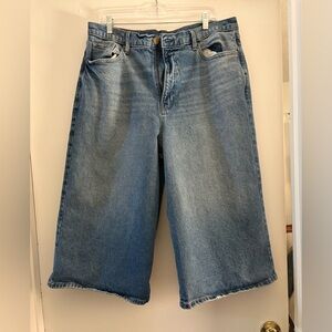 a.n.a Blue Denim Culotte Shorts
